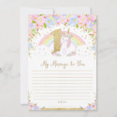 Unicorn Time Kapselnachricht an Sie Blank Cards Einladung (Vorderseite)