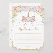 Unicorn Time Kapselnachricht an Sie Blank Cards Einladung (Vorne/Hinten)