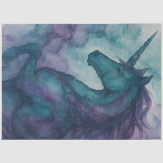 Unicorn Tissue - Alcohol Ink Style Seidenpapier (Vorderseite)