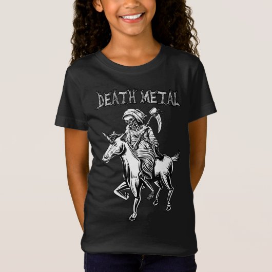 Unicorn-Todesmetallrocker gehen zum Höllen-Shirt T-Shirt (Vorderseite)