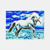 Unicorn träumt Fleece-Decke Fleecedecke (Vorderseite (Horizontal))