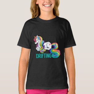 Unicorn träumt hübsche Regenbogenfarben Kinder Shi T-Shirt