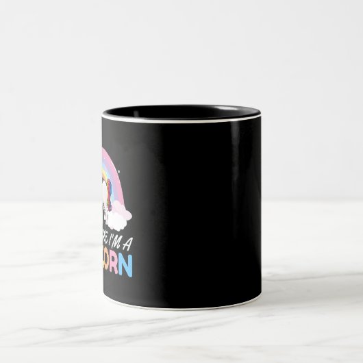 Unicorn Trust Me I'm Unicorn Zweifarbige Tasse (Mittel)