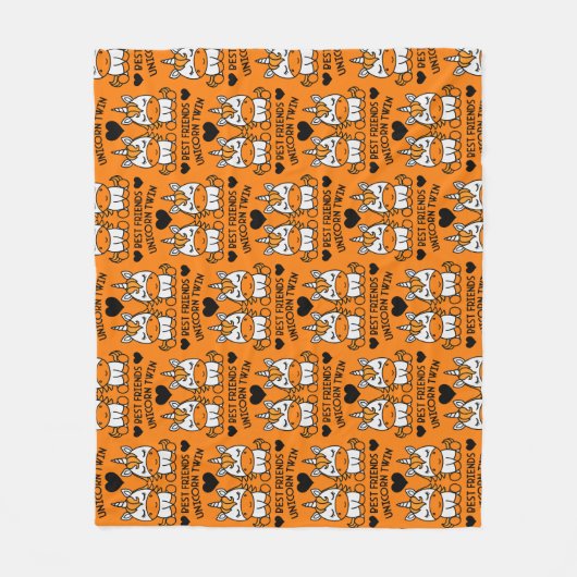 Unicorn Twin Sister Fleecedecke (Vorderseite)