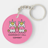 Unicorn Twin Sister Schlüsselanhänger (Rückseite)