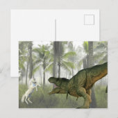 Unicorn Tyrannosaurus Dinosaur Postkarte (Vorne/Hinten)