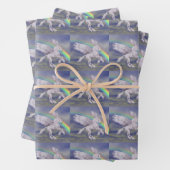 Unicorn über Regenbogen Geschenkpapier Set (Beispiel)
