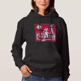 Unicorn UFO Selfie: Square Land (Pixel Art) #11 Hoodie