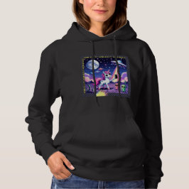 Unicorn UFO Selfie: Square Land (Pixel Art) #8 Hoodie
