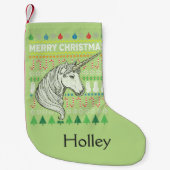 Unicorn Ugly Christmas Sweater Wildlife Series Kleiner Weihnachtsstrumpf (Vorderseite)