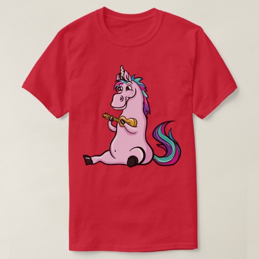 Unicorn Ukulele T-Shirt (Design vorne)