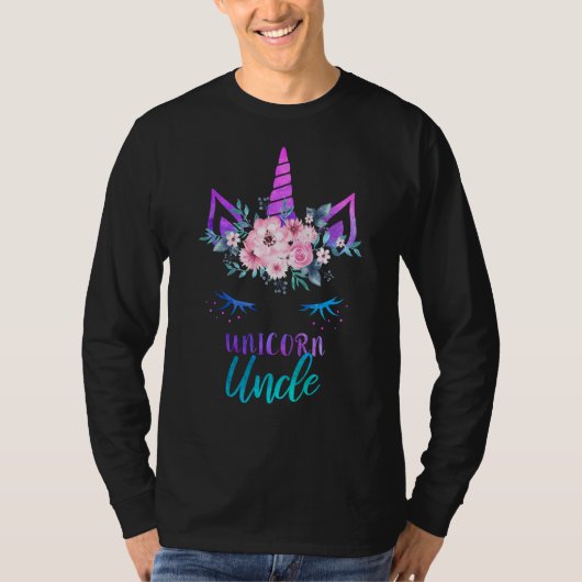 Unicorn Uncle Niedlich Fantasy Family Matching T-S T-Shirt (Vorderseite)