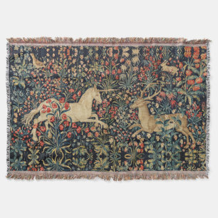 UNICORN UND DEINE, BLUME, WALDTIERE, blumenreich Decke