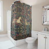 UNICORN UND DEINE, BLUME, WALDTIERE, blumenreich Duschvorhang (Beispiel)