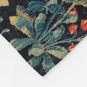 UNICORN UND DEINE, BLUME, WALDTIERE, blumenreich Fleecedecke (Ecke)