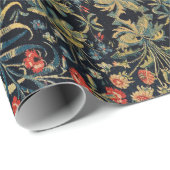 UNICORN UND DEINE, BLUME, WALDTIERE, blumenreich Geschenkpapier (Rolleneckpunkt)