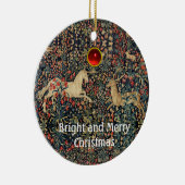 UNICORN UND DEINE, BLUME, WALDTIERE, blumenreich Keramik Ornament (Rechts)