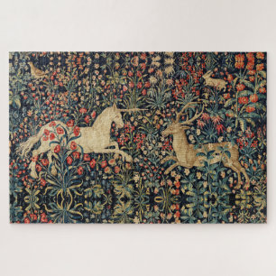 UNICORN UND DEINE, BLUME, WALDTIERE, blumenreich Puzzle