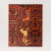 UNICORN UND DEINE, BLUME, WALDTIERE, Rote Flora Puzzle (Vertikal)