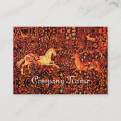 UNICORN UND DEINE, TIERE, Rotblumenparkett Visitenkarte (Rückseite)