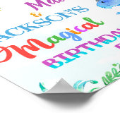 Unicorn und Dinosaurier willkommen Party-Zeichen M Poster (Ecke)