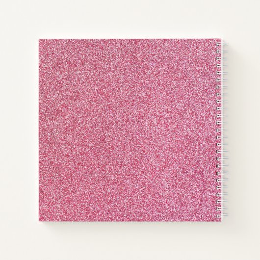 Unicorn und Glitzer Sketchbook Notebook Notizblock (Rückseite)