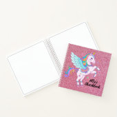 Unicorn und Glitzer Sketchbook Notebook Notizblock (Innenseite)