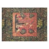 UNICORN UND GOTISCHE FANTASIE-BLUMEN, BLUMENmotive Tischdecke (Vorderseite (Horizontal))