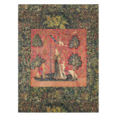 UNICORN UND GOTISCHE FANTASIE-BLUMEN, BLUMENmotive Tischdecke (Vorderseite)