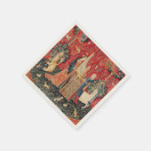 UNICORN UND LADY PLAYORGAN MIT TIEREN SERVIETTE (Ecke)