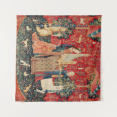 UNICORN UND LADY SPIELORGAN MIT TIEREN WANDTEPPICH (Vorderseite (Horizontal))