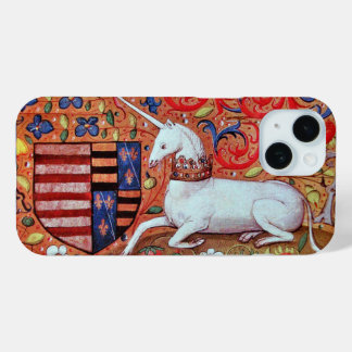 UNICORN UND MEDIEVA FANTASY BLUME, FLORALMOTIFS iPhone 15 HÜLLE