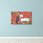 UNICORN UND MEDIEVA FANTASY BLUME, FLORALMOTIFS LEINWANDDRUCK (Insitu (Holzboden))