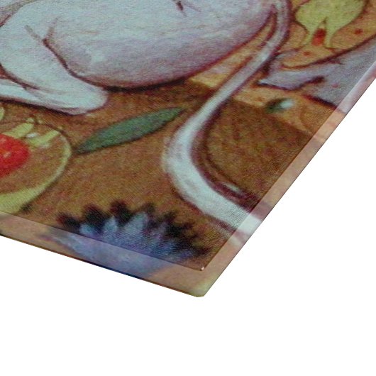 UNICORN UND MEDIEVA FANTASY BLUME, FLORALMOTIFS SCHNEIDEBRETT (Ecke)