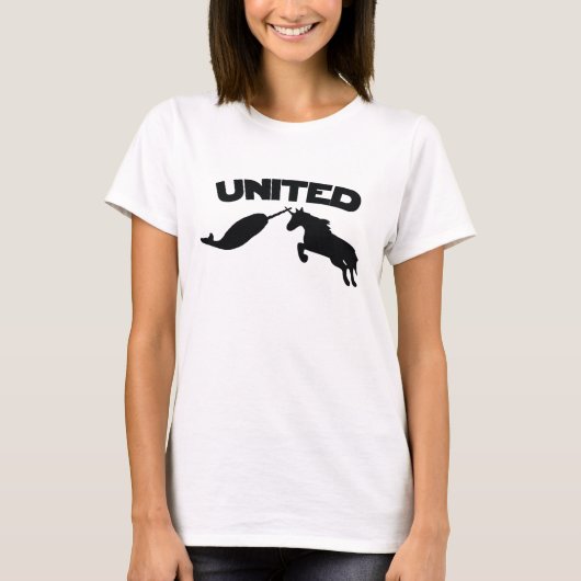 Unicorn und Narwhal T-Shirt (Vorderseite)
