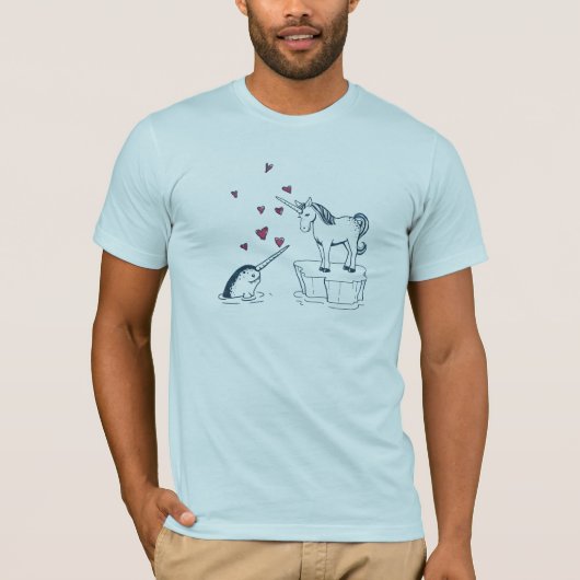 Unicorn und Narwhal, wahres Liebe-T-Shirt T-Shirt (Vorderseite)