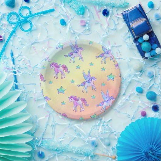 Unicorn und Pegasus Pappteller (Party)