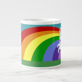 Unicorn und Regenbogen-Spezialitäten-Tasse Jumbo-Tasse (Vorderseite)