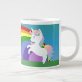 Unicorn und Regenbogen-Spezialitäten-Tasse Jumbo-Tasse (Rechts)