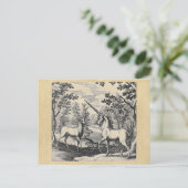 Unicorn und Stag Postkarte (Stehend Vorderseite)