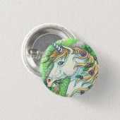 UNICORN UND VIOLETS, FANTASY HORSE BUTTON Button (Vorne & Hinten)
