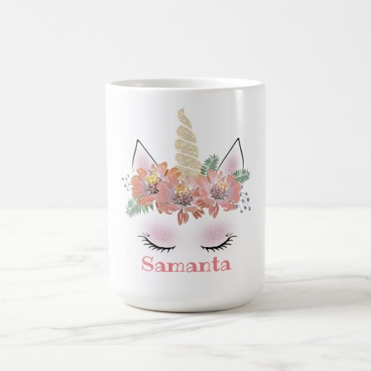 Unicorn, Unicorn-Gesicht, personalisiert, geistlic Kaffeetasse (Mittel)