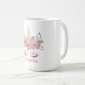 Unicorn, Unicorn-Gesicht, personalisiert, geistlic Kaffeetasse (VorderseiteRechts)
