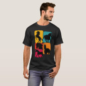 Unicorn unicorns Retro Design T-Shirt (Vorne ganz)