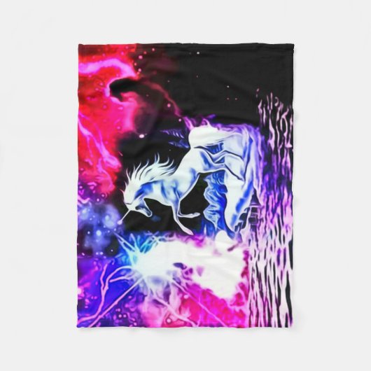 Unicorn-Universum-Fleece-Decke Fleecedecke (Vorderseite)