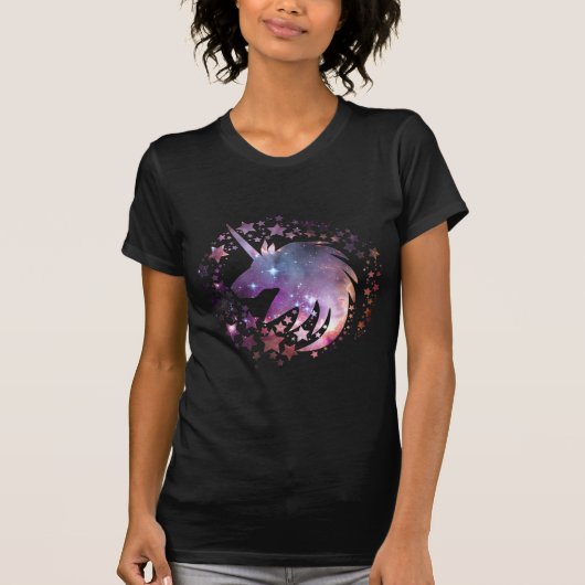 Unicorn-Universum-niedliche T-Shirt (Vorderseite)