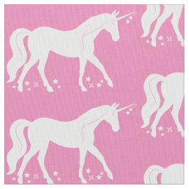 Unicorn unter den Sternen in der Silhouette Stoff