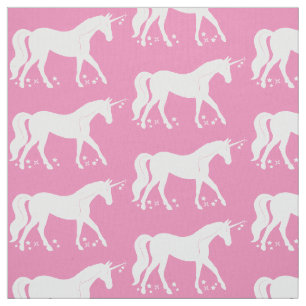 Unicorn unter den Sternen in der Silhouette Stoff