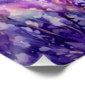 Unicorn unter Vibrant Sunset Rainbow Sky Poster (Ecke)