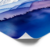 Unicorn unter weichen, pastelförmigen Regenbogenwo Poster (Ecke)